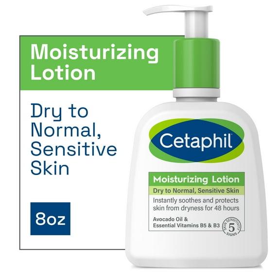 Cetaphil Hydrating Moisturizing Lotion for All Skin Types, Sensitive Skin, 8 oz