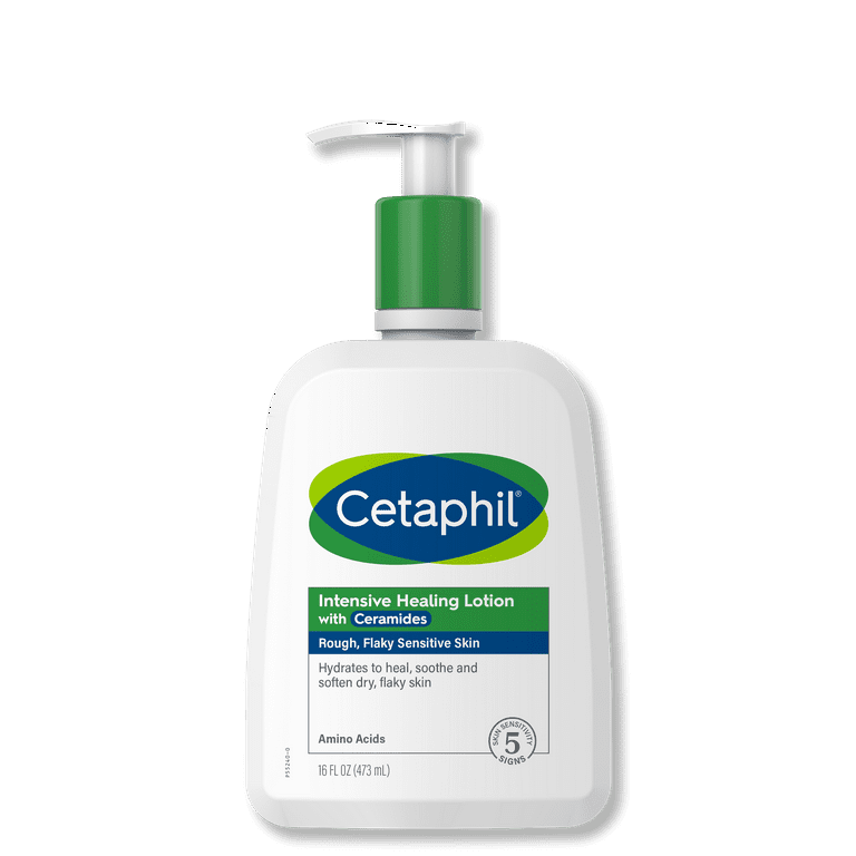Cetaphil Intensive Healing Lotion Ceramides, For Dry, Flaky Skin, 16 oz