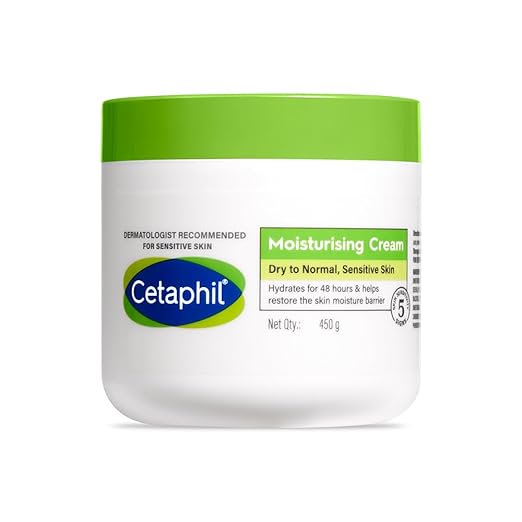 Cetaphil Moisturising Cream for Face & Body,Dry to Normal skin, 450 gm, Paraben & Sulphate free