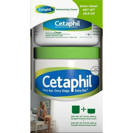 Cetaphil Moisturizing Cream 20oz + 8.8oz Bonus Fragrance Free Non-Greasy