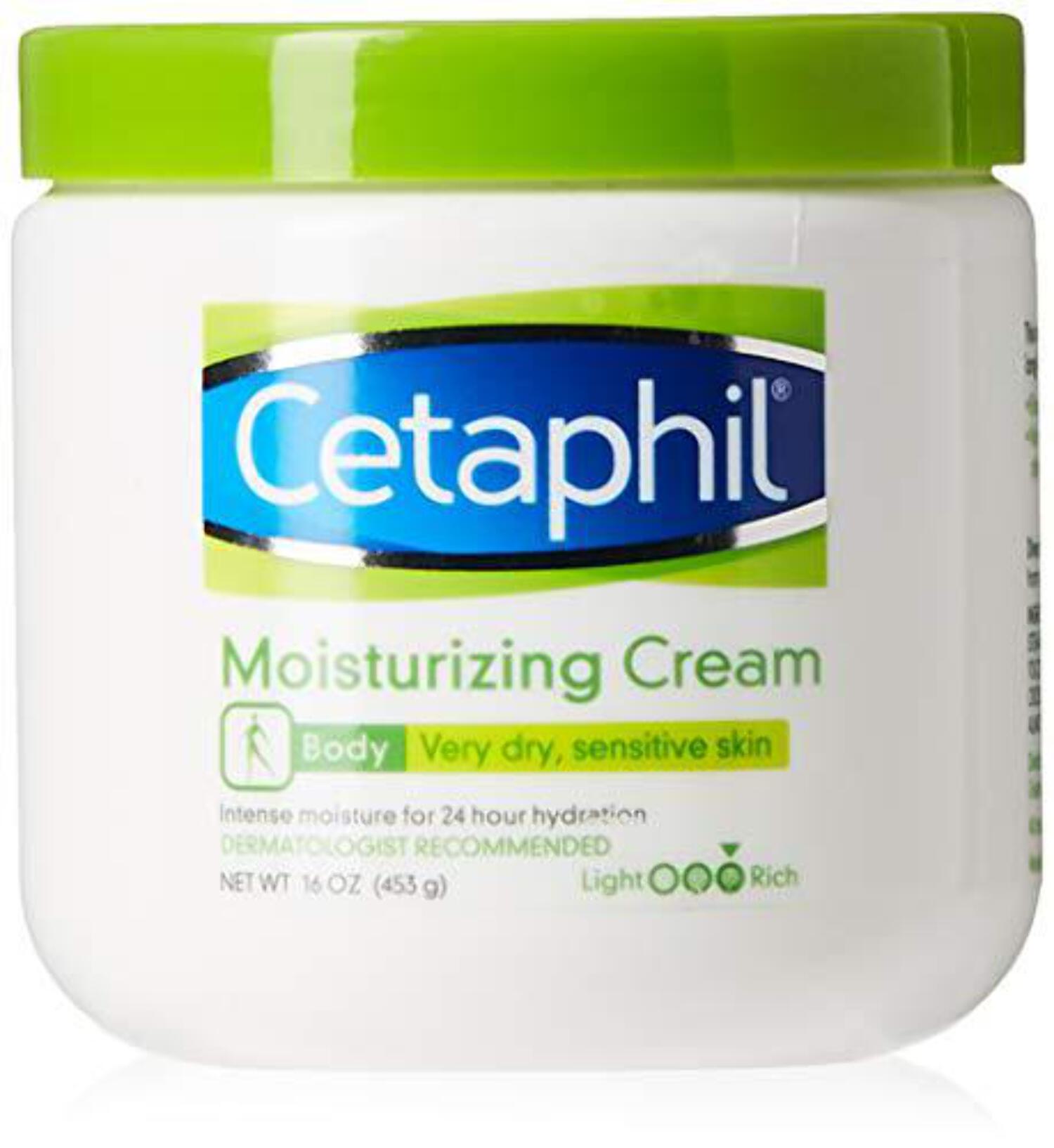 Cetaphil Moisturizing Cream, Hydrating Moisturizer For Dry To Very Dry, Sensitive Skin, Fragrance Free, Non-Greasy, Dermatologist Recommended, 16 Oz. - image 1 of 8