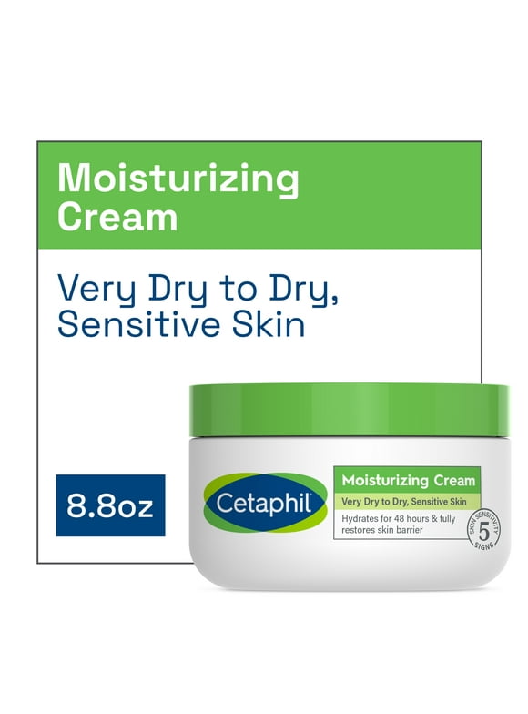 Cetaphil Moisturizing Cream, Hydrating Moisturizing for Dry to Very Dry, Sensitive Skin, 8.8oz