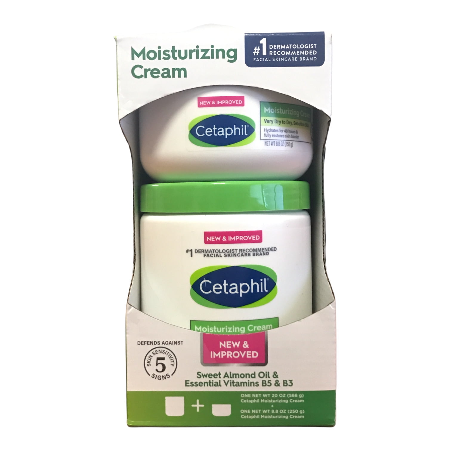 Cetaphil Moisturizing Cream for Dry, Sensitive Skin, (20 oz and 8.8 oz