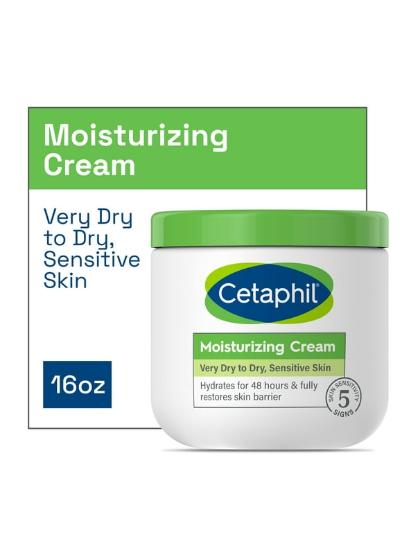 Cetaphil Moisturizing Cream for Dry to Very Dry, Sensitive Skin, 16 oz, Fragrance Free