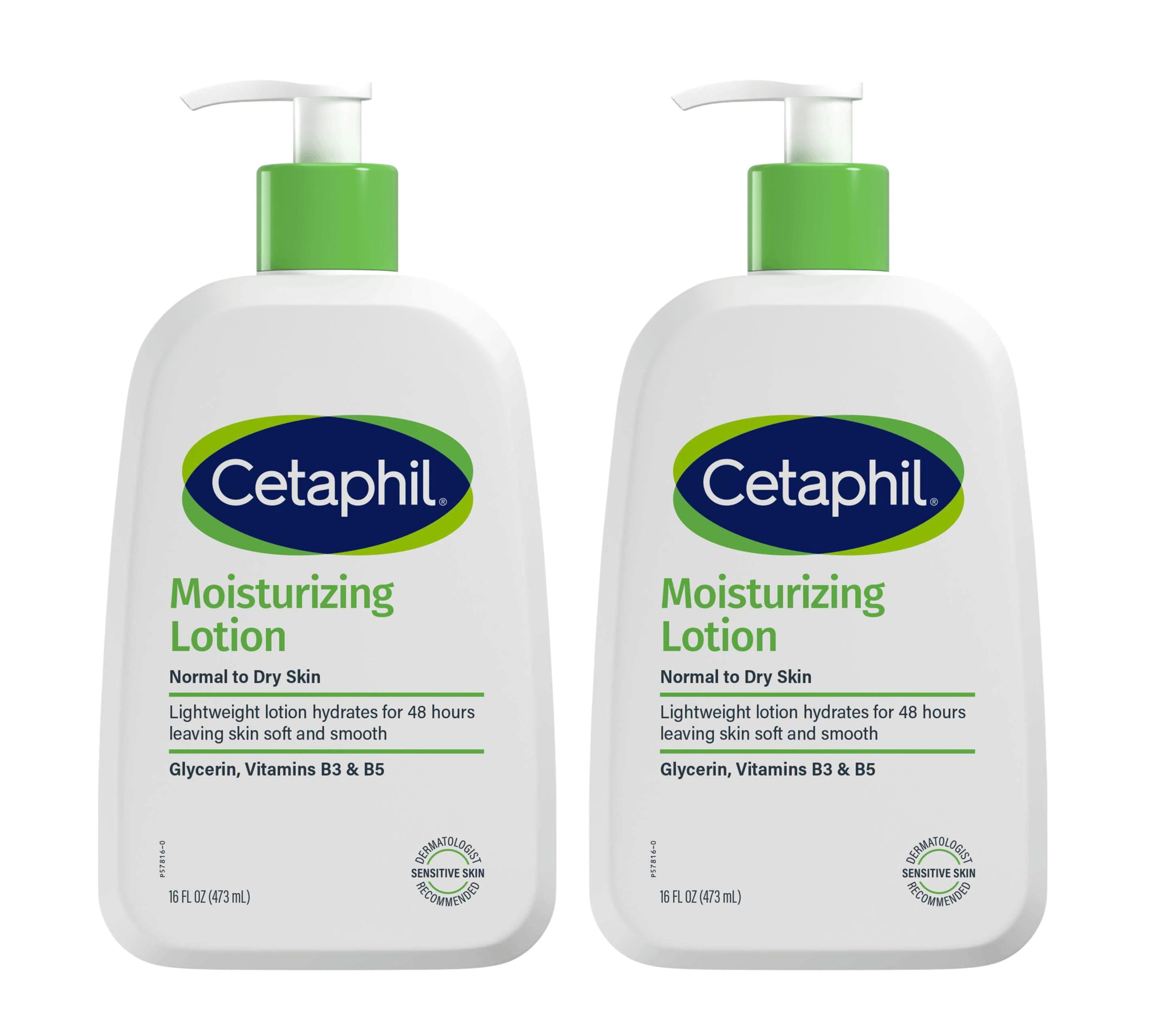 Cetaphil Moisturizing Lotion 16oz Pump Dry To Normal Skin (Pack of 2)