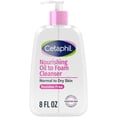 thumbnail interactive-video image 1 of Cetaphil Nourishing Oil to Foam Facial Cleanser, Daily Face Wash for Normal to Dry Skin, 8 fl oz, 1 of 12