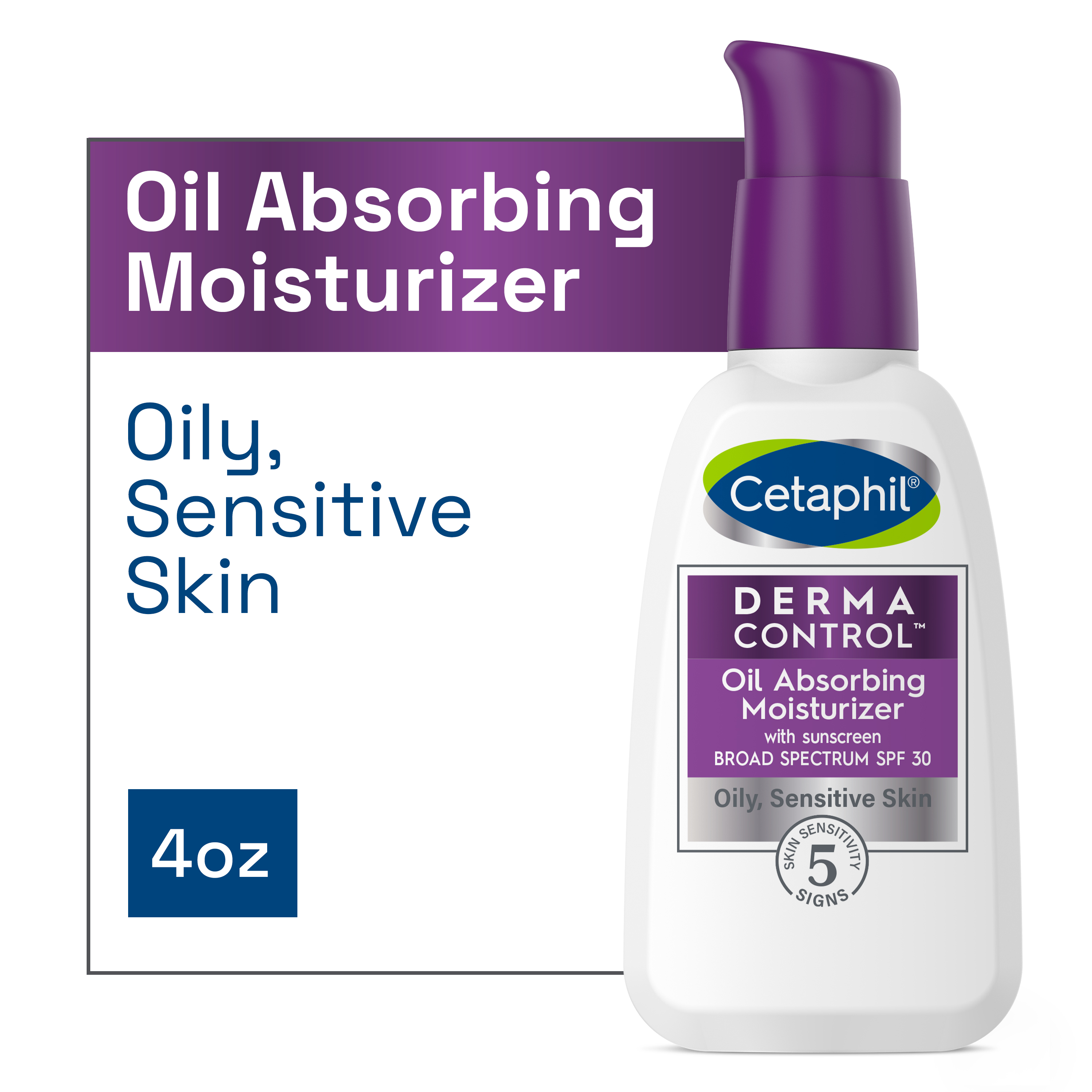 Cetaphil Pro Dermacontrol Oil Absorbing Face Moisturizer, For Oily Skin, 4 Fl Oz - image 1 of 8