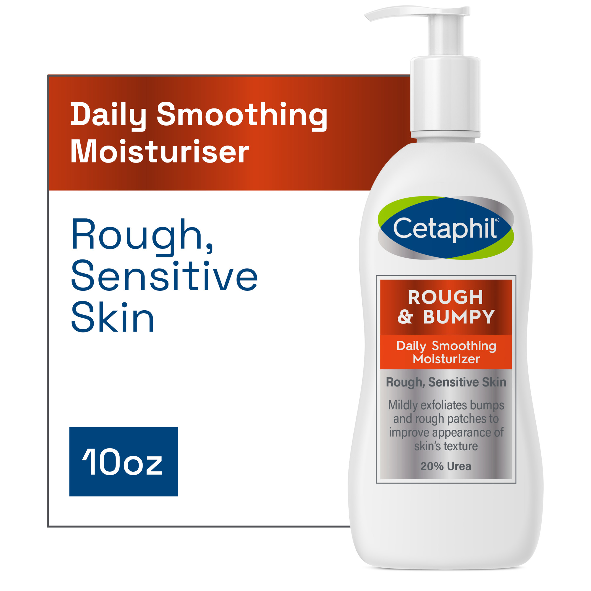 Cetaphil Rough & Bumpy Skin Daily Smoothing Moisturizer, 10 oz, Fragrance Free - image 1 of 11