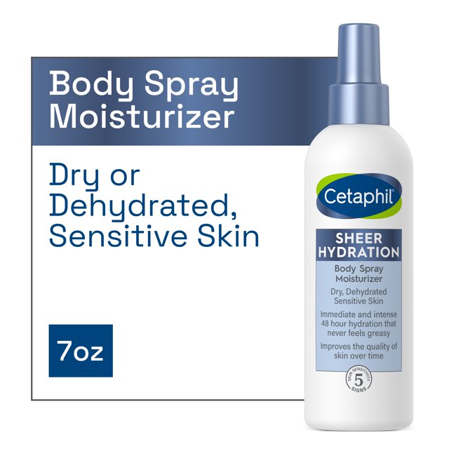 Cetaphil Sheer Hydration Body Spray Moisturizer, 7 oz, Fragrance Free