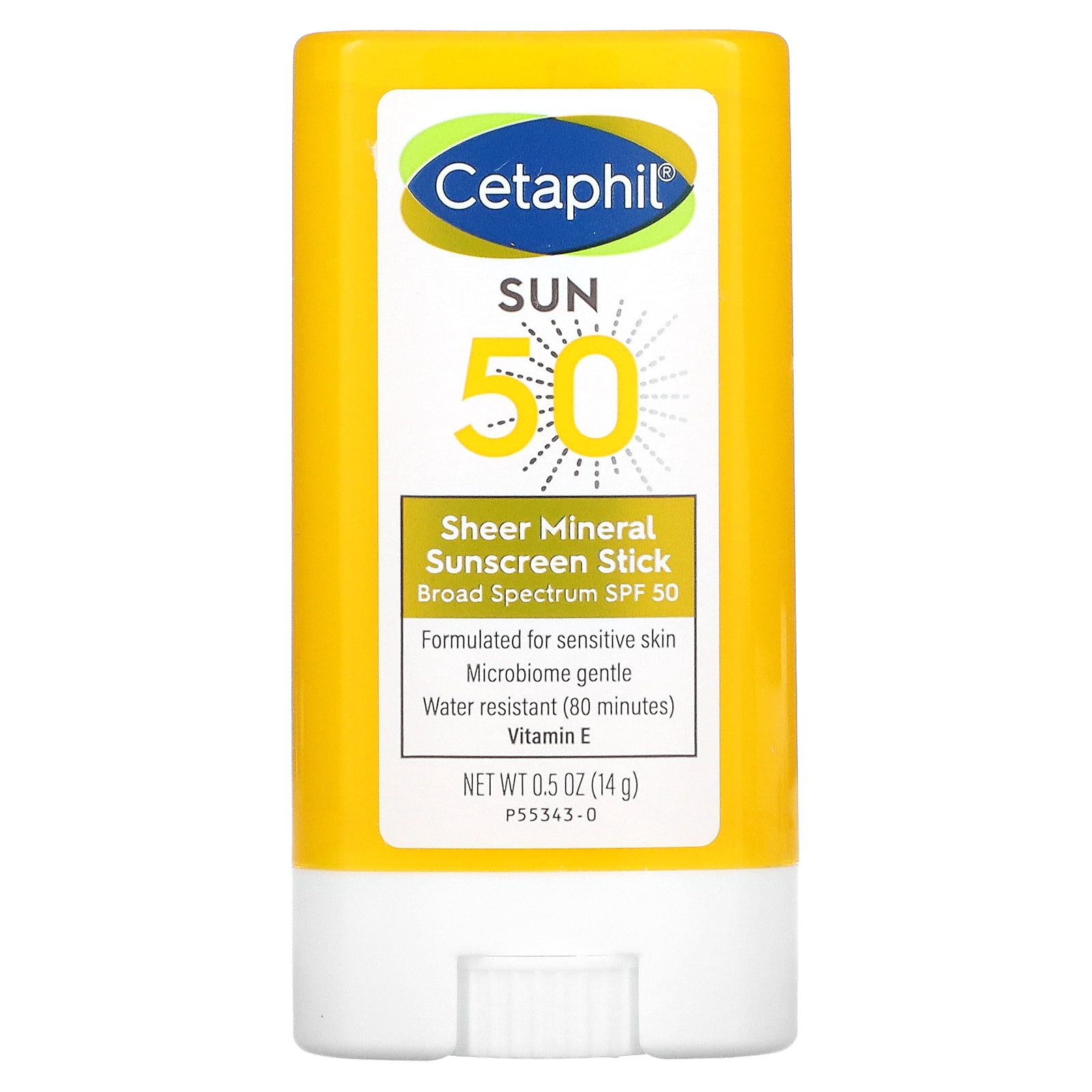 Cetaphil, Sheer Mineral Sunscreen Stick, SPF 50, 0.5 oz (14 g