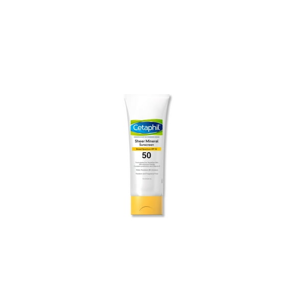 Cetaphil Sheer Sunscreen Lotion for Face & Body, SPF 50, Sensitive Skin 3 fl oz (Pack of 4)