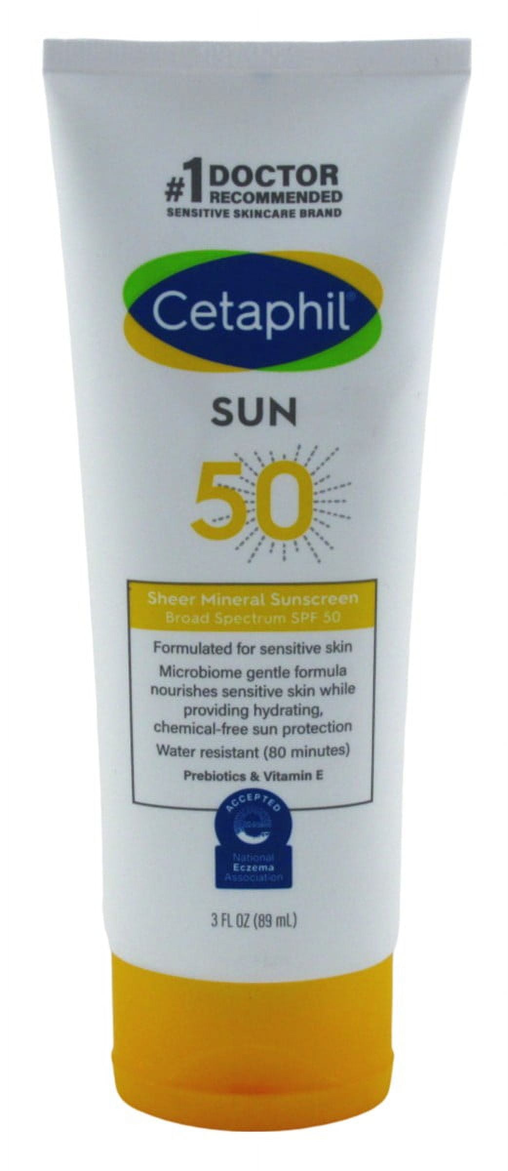 Cetaphil Sun Spf#50 Sheer Mineral Sunscreen Lotion 3oz (Pack of 2)