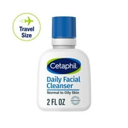 Cetaphil Travel Size Daily Facial Cleanser for Sensitive, Combination to Oily Skin, 2 oz
