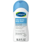 Cetaphil Ultra Gentle Body Wash, Fragrance Free, 16.9 oz, For Dry to Normal, Sensitive Skin