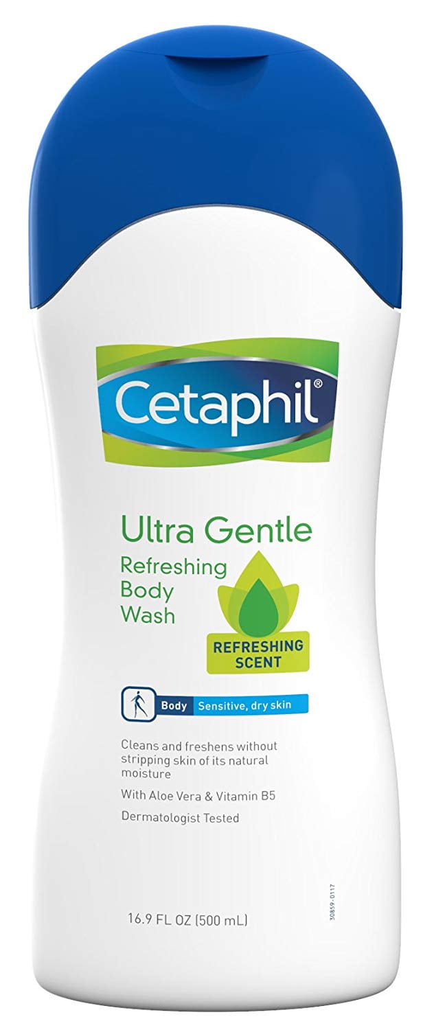 Cetaphil Ultra Gentle Body Wash Refreshing Scent, 16.9 Oz, 2 Pack