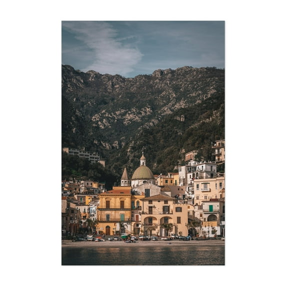 Cetara, Amalfi Coast 02 - Cetara Campania Italy Photography Coast Architecture Scenic Harbor Travel Poster Boat Landscape Unframed Wall Art Print 20 x 28 inches