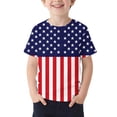 thumbnail image 1 of Cethrio 4th of July T-shirts for Boy, Summer Soft Short Sleeve Crew Neck Graphic Tees Multicolor Size 6, 1 of 4