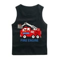 thumbnail image 1 of Cethrio Athletic Tank Tops for Boys, Crew Neck Graphic Cotton Soft Sleeveless T-Shirts Black Size 2-3 T, 1 of 2