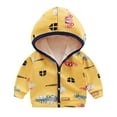 thumbnail image 1 of Cethrio Kids Boys Jackets, Hooded Zip up Long Sleeve Spring and Autumn Coats Yellow Size 6-9 Months, 1 of 3