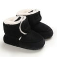 thumbnail image 1 of Cethrio Kids Girls Boys Snow Boots, Non Slip Cotton Outdoor Warm Winter Shoes Black Size 0-6 Months, 1 of 8