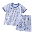 thumbnail image 1 of Cethrio Baby Girls Casual Shirts Set- Cotton Short Sleeve Fashion Cute Summer Clothes Suit Sky Blue Size 3-9 Months, 1 of 3