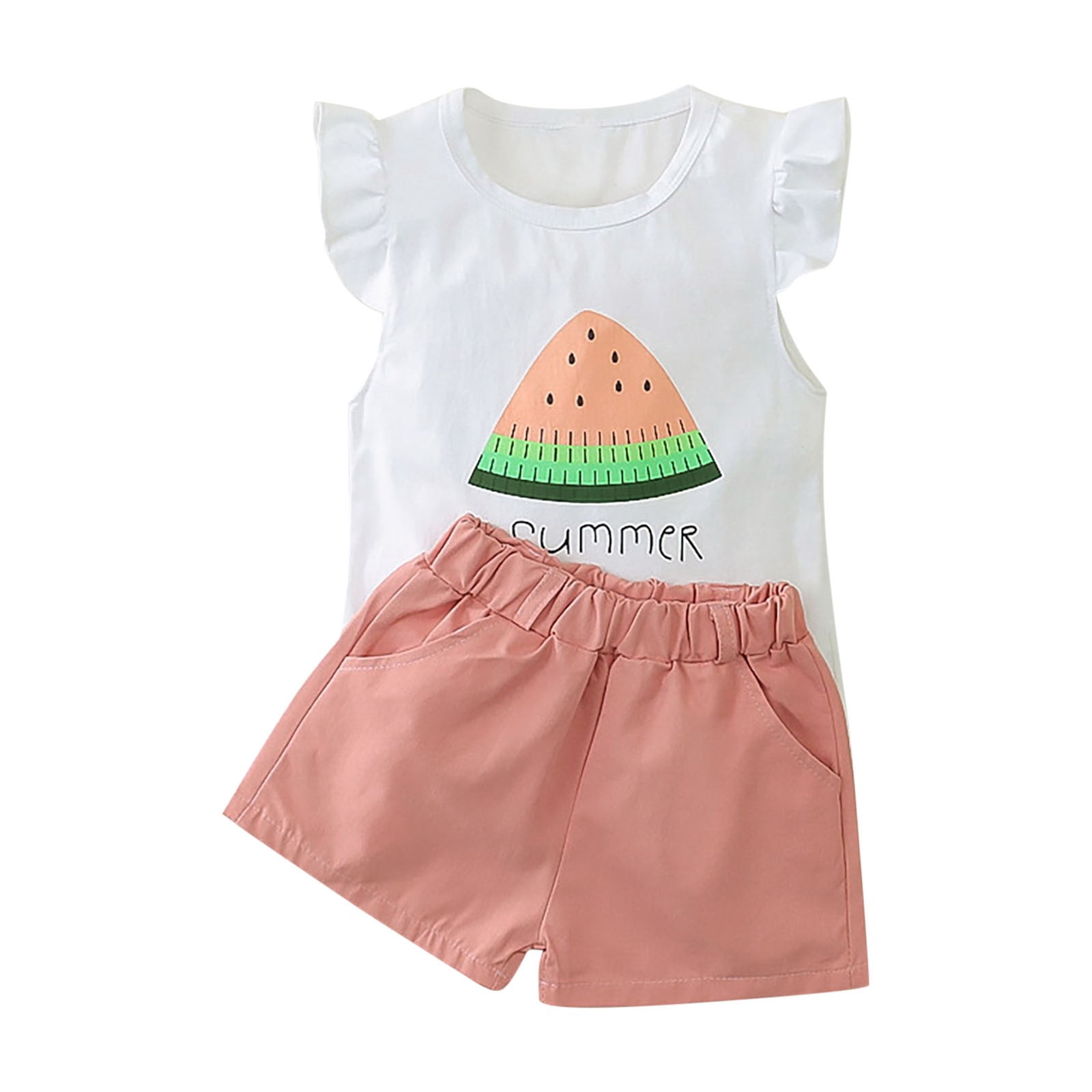 Aazon.co: Toddler Girls Back To School Pencil Outfits Set Causal Flutter Sleeve Ruffle Botto...