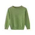 thumbnail image 1 of Cethrio Kids Girls Cotton Sweaters, Stretchy Soft Thermal Crew Neck Winter Clothing Green Size 12-18 Months, 1 of 3