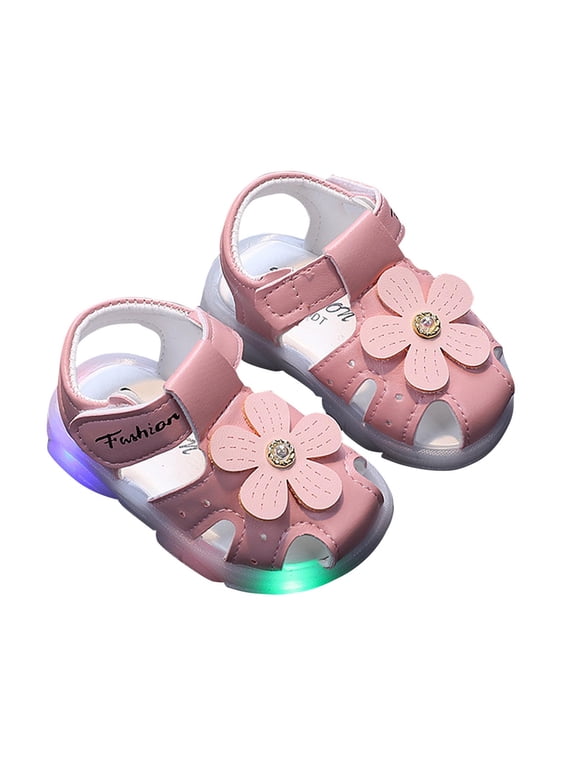 Kids Girls Sandals, Gifts Casual Summer Non-slip Walker Shoes Pink Size 0-6 Months