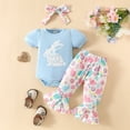 thumbnail image 1 of Cethrio Baby Girls Shorts Set- Fashion Cute Short Sleeve Cotton Summer Clothes Suit Sky Blue Size 9Months, 1 of 9