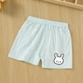 thumbnail image 1 of Cethrio Kids Girls Summer Shorts, Cotton Soft Elastic Waist Printed Athletic Shorts Blue Size 6-12 Months, 1 of 3