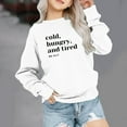thumbnail image 1 of Cethrio Big Girls Sweatshirts, Crew Neck Long Sleeve Casual Print Pullover Tops White Size 7-8 T, 1 of 6