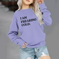 thumbnail image 1 of Cethrio Big Girls Sweatshirts, Print Long Sleeve Casual Crew Neck Pullover Tops Purple Size 11-12 T, 1 of 6