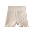 thumbnail image 1 of Cethrio Bike Shorts for Girls, Athletic Stretch Solid Color Elastic Waist Short Leggings Beige Size 9-10 T, 1 of 2