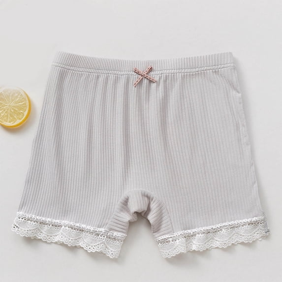 Cethrio Bike Shorts for Girls, Cott2025 Stretch Elastic Waist Girls Underwear Gray Size 7-8 T
