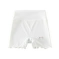 thumbnail image 1 of Cethrio Bike Shorts for Girls, Stretch Athletic Solid Color Elastic Waist Short Leggings White Size 7-8 T, 1 of 2