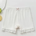 thumbnail image 1 of Cethrio Bike Shorts for Kids Girls, Elastic Waist Cotton Stretch 2025 Girls Underwear White Size 5-6 T, 1 of 7