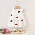 thumbnail image 1 of Cethrio Birthday Dresses for Girls, Gifts Short Sleeve Crewneck Cute Summer Dresses White Size 2-3 T, 1 of 3