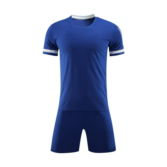 Cethrio Boys Activewear Outfit Sets, 2 Piece Quick-dry Basketball T-shirts and Shorts Sets Dark Blue Size 12