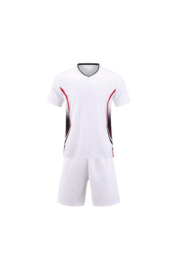 Boys Activewear Outfit Sets, Football Summer Two Piece Short Sleeve Boys' Clothing Sets White Size 8