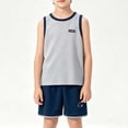 thumbnail image 1 of Cethrio Boys Activewear Outfit Sets, Running 2 Piece Quick-drying Sleeveless Kids Athletic Clothing Sets Gray Size 3-4 T, 1 of 2