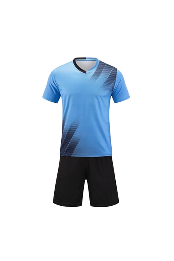Boys Activewear Outfit Sets, Short Sleeve Summer Sports Two Piece Boys' Clothing Sets Sky Blue Size 10-12