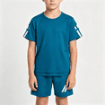 thumbnail image 1 of Cethrio Boys Activewear Outfit Sets, Sports 2 Piece Summer Quick-dry Boys' Clothing Sets Blue Size 8, 1 of 4