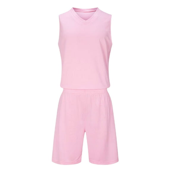 Cethrio Boys Athletic Outfit Sets, Summer Two Piece Running Sleeveless Boys' Clothing Sets Pink Size 10-12