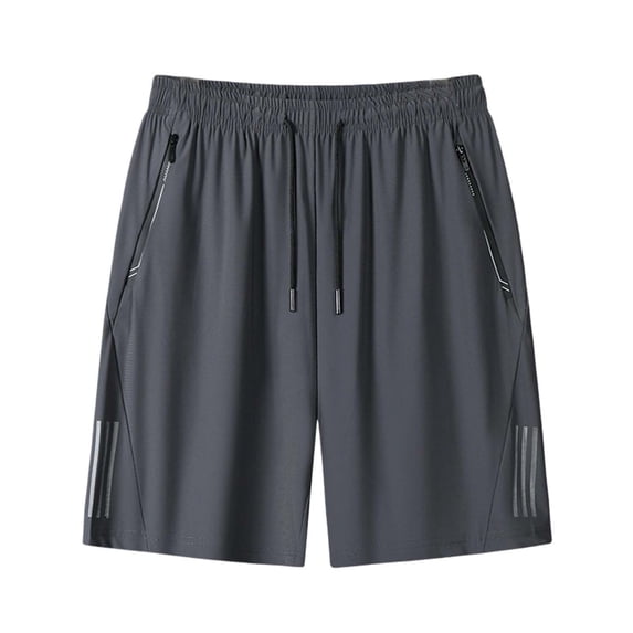 Cethrio Boys Athletic Shorts Size 14-16, Elastic Waist Summer Quick-drying Casual Kids Running Shorts Gray
