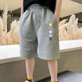 thumbnail image 1 of Cethrio Boys Athletic Shorts Size 14-16 T, Casual Elastic Waist Cotton Running Summer Shorts Gray, 1 of 3