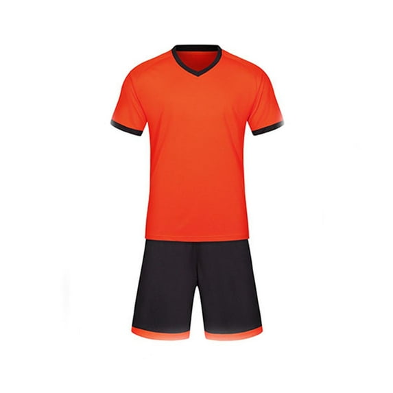 Cethrio Boys Basketball Outfit Sets, Two Piece Short Sleeve Athletic Summer Boys' Clothing Sets Orange Size 8
