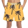 thumbnail image 1 of Cethrio Boys Beach Shorts, Stretchy Elastic Waist Relaxed Fit Holiday Board Shorts Yellow Size 8, 1 of 7