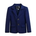 thumbnail image 1 of Cethrio Boys Blazer Jackets, School Uniform Long Sleeve Formal Lapel Fall Outerwear Navy Size 10-12, 1 of 2