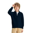 thumbnail image 1 of Cethrio Boys Cardigan Sweaters, Knitting Cotton Zip up Stretch Lapel Sweaters for Boys Dark Blue Size 8, 1 of 6
