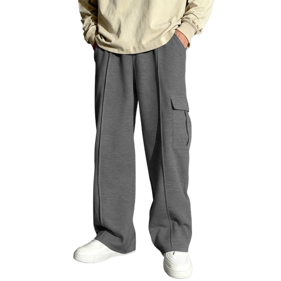 Cethrio Boys Cargo Sweatpants, Open Bottom Casual Loose Fit Straight-leg Athletic Pants Bronze Size 14-16